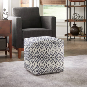 Dinant Polyester Pouf Ottoman Plush Accent Seating for Modern Living Rooms and Spaces