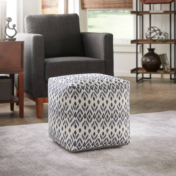 Dinant Polyester Pouf Ottoman Plush Accent Seating for Modern Living Rooms and Spaces