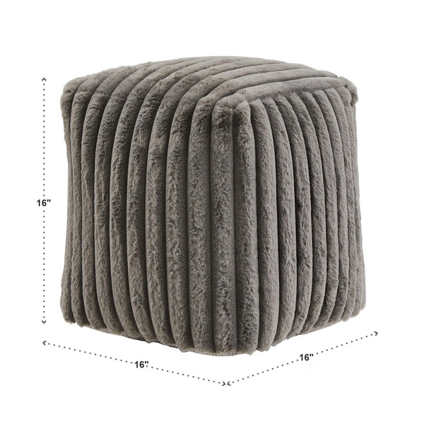 Dinant Polyester Pouf Ottoman Plush Accent Seating for Modern Living Rooms and Spaces