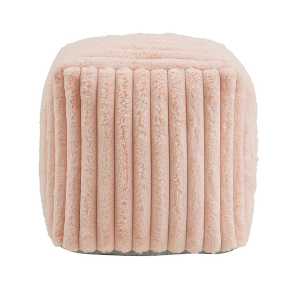 Dinant Polyester Pouf Ottoman Plush Accent Seating for Modern Living Rooms and Spaces