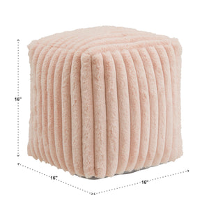 Dinant Polyester Pouf Ottoman Plush Accent Seating for Modern Living Rooms and Spaces
