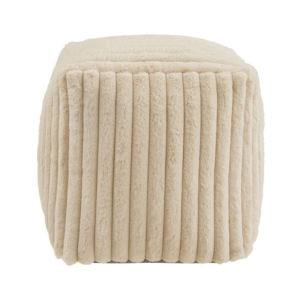 Dinant Polyester Pouf Ottoman Plush Accent Seating for Modern Living Rooms and Spaces