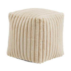 Dinant Polyester Pouf Ottoman Plush Accent Seating for Modern Living Rooms and Spaces