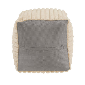 Dinant Polyester Pouf Ottoman Plush Accent Seating for Modern Living Rooms and Spaces