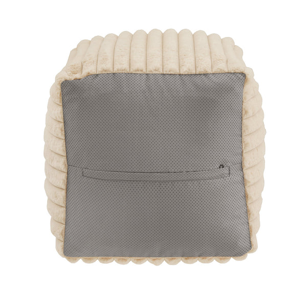 Dinant Polyester Pouf Ottoman Plush Accent Seating for Modern Living Rooms and Spaces