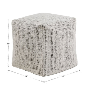 Dinant Polyester Pouf Ottoman Plush Accent Seating for Modern Living Rooms and Spaces