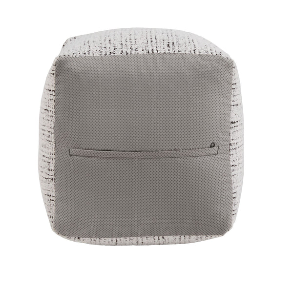 Dinant Polyester Pouf Ottoman Plush Accent Seating for Modern Living Rooms and Spaces