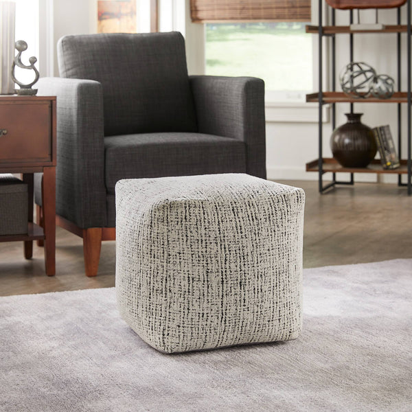 Dinant Polyester Pouf Ottoman Plush Accent Seating for Modern Living Rooms and Spaces