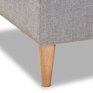 Baxton Studio Baxton Studio Emeline Modern Chaise Lounge with Victorian Charm and Stylish Button Tufting Design Grey CFCL1-Grey/Oak-KD Chaise