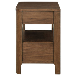 English Elm Mirador Elm Veneer 2-drawer Nightstand with Felt-lined Storage and Cord Management B062P447804