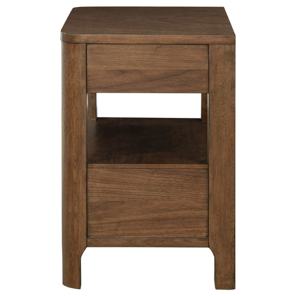 English Elm Mirador Elm Veneer 2-drawer Nightstand with Felt-lined Storage and Cord Management B062P447804