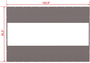 English Elm Heavy Duty Outdoor Clear Panel Curtain - 18 Oz Waterproof Pvc, Uv Resistant For Patios & Gazebos W1859P238848