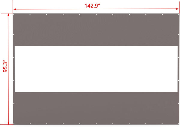 English Elm Heavy Duty Outdoor Clear Panel Curtain - 18 Oz Waterproof Pvc, Uv Resistant For Patios & Gazebos W1859P238848