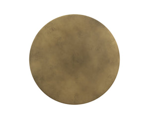 Sunpan Bernaby End Table - Elegant Round Design with Hand-Painted Finish, Perfect for Contemporary Spaces Antique Brass