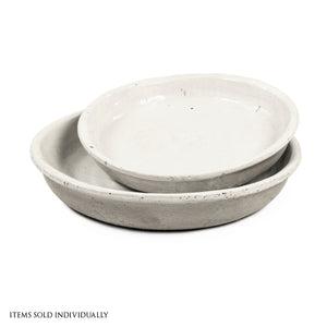 Distressed White Plate (9702L A25A) Zentique