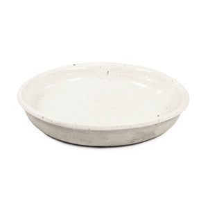 Distressed White Plate (9702L A25A) Zentique
