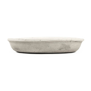 Zentique Distressed White Bowl with Handcrafted Stoneware Finish — Rustic Farmhouse Centerpiece for Serving W18 x H2.5 x D18 9702L A25A