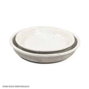 Distressed White Plate (9702S A25A) Zentique