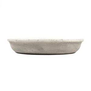 Zentique Distressed White Bowl with Handcrafted Stoneware Finish — Rustic Farmhouse Centerpiece for Serving W14.5 x H2.25 x D14.5 9702S A25A