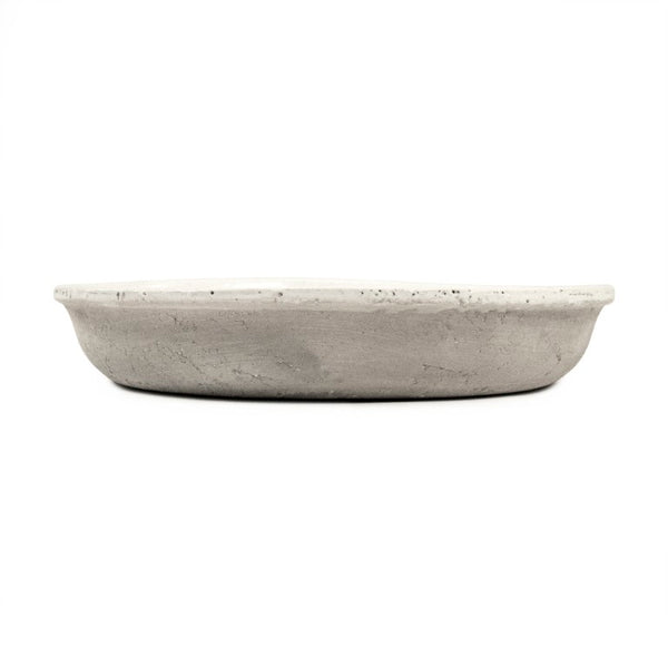 Zentique Distressed White Bowl with Handcrafted Stoneware Finish — Rustic Farmhouse Centerpiece for Serving W14.5 x H2.25 x D14.5 9702S A25A
