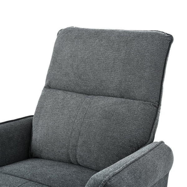 English Elm 270° 270° Power Swivel Recliner Chair with USB Ports, 30° Rocking, 95–150° Recline for Small Spaces Dark Gray W1028S00050