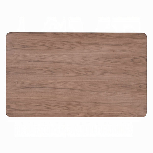 English Elm Contemporary Counter Height Dining Table 66" L x 38" W Solid Wood with Center Support Beam, Cozy Style Walnut+black 39 L x 63 W x 5 H B2741P326134