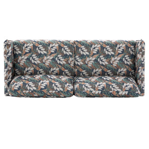 English Elm Modern Chenille Loveseat with Pocket Spring Cushions and Rubberwood Legs for Living Room Green N763P347228F