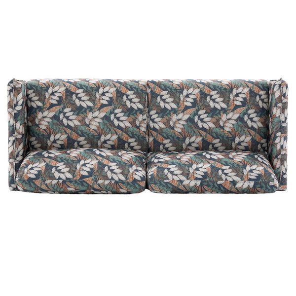 English Elm Modern Chenille Loveseat with Pocket Spring Cushions and Rubberwood Legs for Living Room Green N763P347228F