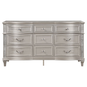 English Elm Katerina Silver Oak 9-Drawer Dresser With Jewelry Tray – Elegant, Modern Storage For Your Bedroom B062P358070