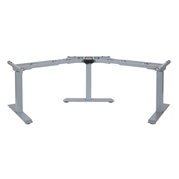 OSP Home Furnishings 3-way Adjustable Table Base with Three Height Positions for Dining or Work Surfaces Silver OYF333-SL