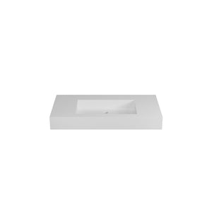 English Elm Stone Resin Seamless Vessel Sink Low Profile Basin for Modern Spa Bathrooms T3785P355762