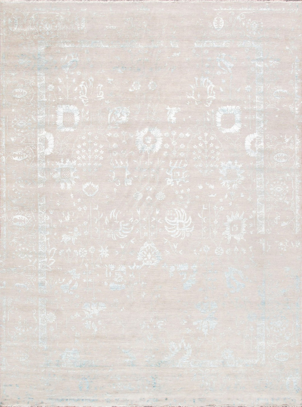 Pasargad Home Transitional Hand-Knotted Silk & Wool Area Rug – Elevate Your Space with Elegance!