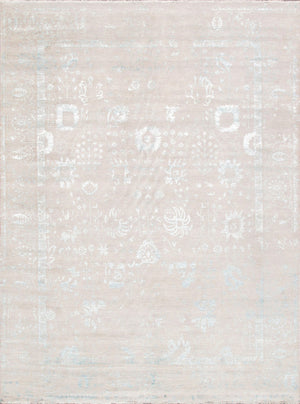 Pasargad Home Transitional Hand-Knotted Silk & Wool Area Rug – Elevate Your Space with Elegance!