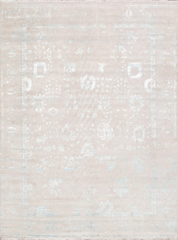 Pasargad Home Transitional Hand-Knotted Silk & Wool Area Rug – Elevate Your Space with Elegance!