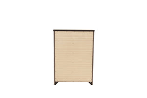 English Elm Bedroom Rustic Light Grey 5-Drawer Chest of Drawers — Compact Pine Storage Cabinet, Simple Stylish Design B011P236771