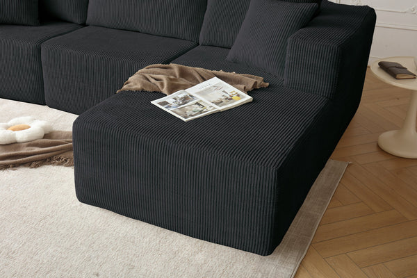 English Elm H613 Modular Sectional Sofa - Mid-Century Modern L-Shaped 3-Seat Couch For Cozy Living Rooms W3191S00005