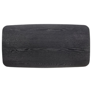 English Elm Bivens Black 3-piece Rectangular Coffee Table Set — Mid-Century Black Ash Veneer, Solid Wood Durability B062P299899