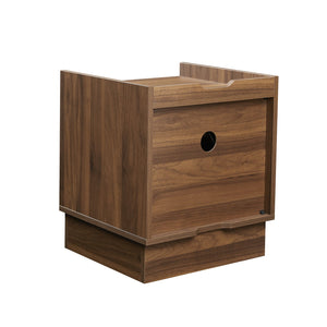 English Elm Christopher Knight Home® - Mid Mid Century Modern Nightstand with USB Charging Station, LED App-Control Lights, 2 Drawers, Sleek Design Brown 22.24 L x 18.7 W x 7.09 H N761P255453Z