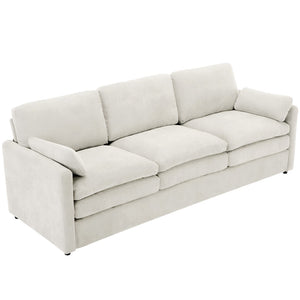 English Elm 101.2" Modular Chenille Sectional Sofa with Tufted Cushions and Deep Seating for Living Room Beige N719S001922A