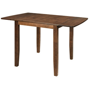 English Elm TOPMAX 3-Piece Wood Drop Leaf Breakfast Nook Dining Table Set with 2 X-back Chairs for Small Spaces, Sturdy Craftsmanship Brown SP000164AAD