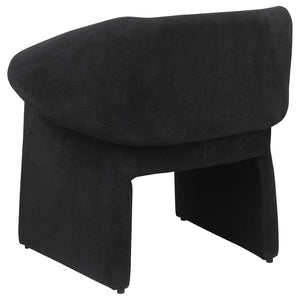 English Elm Mcdonald Sculptural Suede Accent Chair with Folded Arms for Modern Living Spaces B062P451700