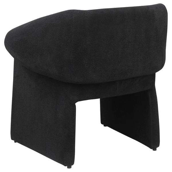 English Elm Mcdonald Sculptural Suede Accent Chair with Folded Arms for Modern Living Spaces B062P451700