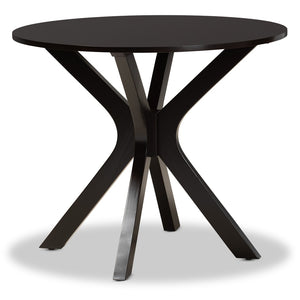 Baxton Studio Baxton Studio Jana 5-Piece Dining Set: Modern Grey Upholstered Chairs & Dark Brown Wood Table Jana-Grey/Dark Brown-5PC Dining Set