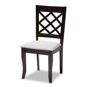 Baxton Studio Baxton Studio Modern 5-Piece Dining Set with Espresso Brown Finish and Comfortable Upholstered Chairs Verner Grey RH330C-Grey/Dark Brown-5PC Dining Set