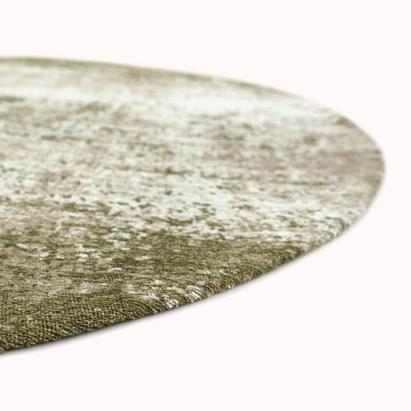 Louis de Poortere Mad Men Virgin Land Plush Abstract Area Rug for Modern Living Rooms with Layered Pile Texture Uranus 9'6 x 9'6 120131