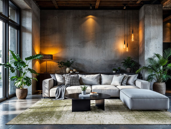 Louis De Poortere Mad Men Virgin Land - Mercury Rug: Embrace Cosmic Serenity With Eco-friendly Textures And Design Green ,Beige,White 100% Pet Poly (40% Rpet) 118315-louis-de-poortere