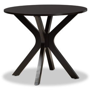 Baxton Studio Baxton Studio 5-Piece Modern Dining Set in Grey Fabric & Dark Brown Wood – Stylish & Space-Saving Elena-Grey/Dark Brown-5PC Dining Set