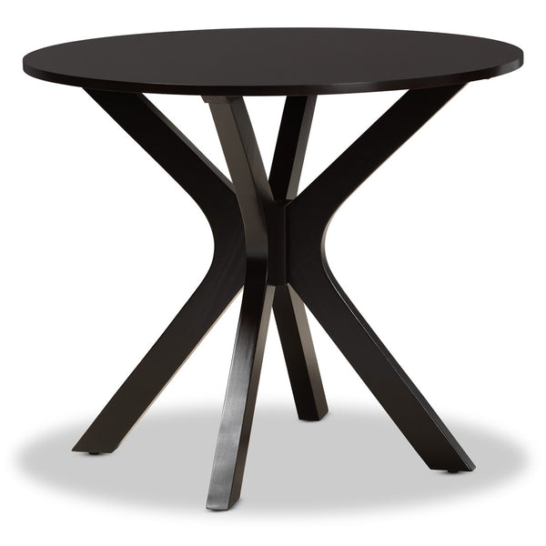 Baxton Studio Baxton Studio 5-Piece Modern Dining Set in Grey Fabric & Dark Brown Wood – Stylish & Space-Saving Elena-Grey/Dark Brown-5PC Dining Set