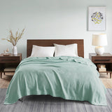 Madison Park Egyptian Cotton Casual Blanket MP51N-5170 Seafoam