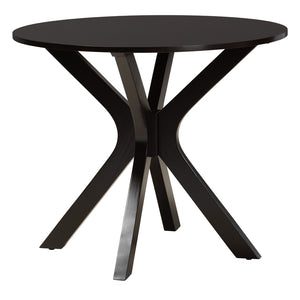 Baxton Studio Baxton Studio Sadie 5-Piece Dining Set in Beige Fabric & Espresso Wood - Modern Elegance for Small Spaces Sadie-Sand/Dark Brown-5PC Dining Set